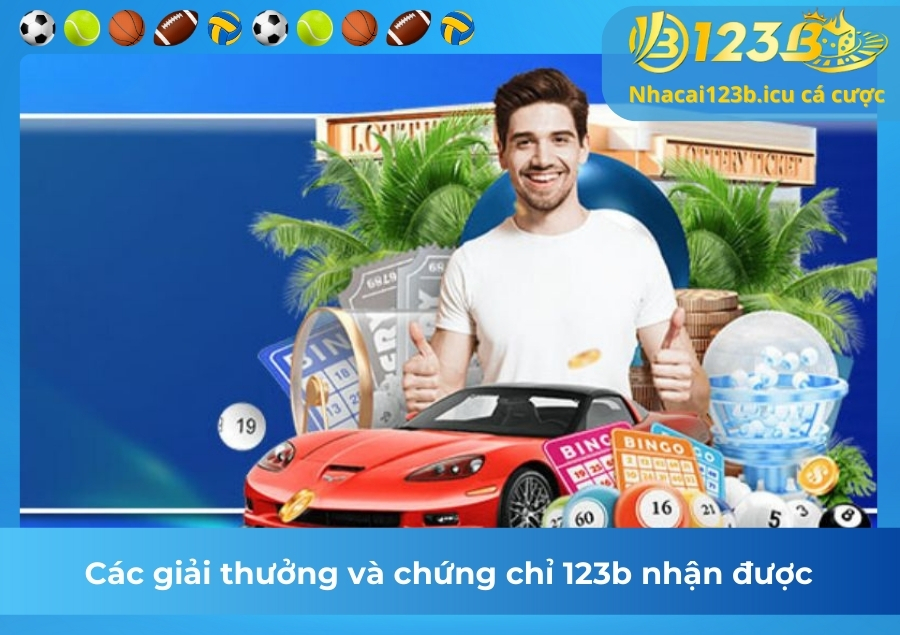 Các giải thưởng và chứng chỉ 123b nhận được