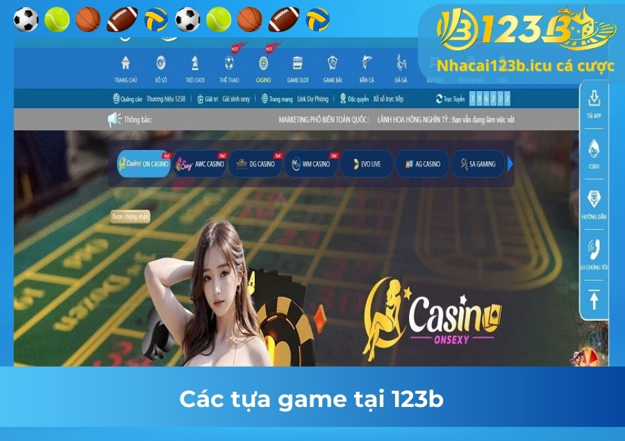 Các tựa game tại 123b